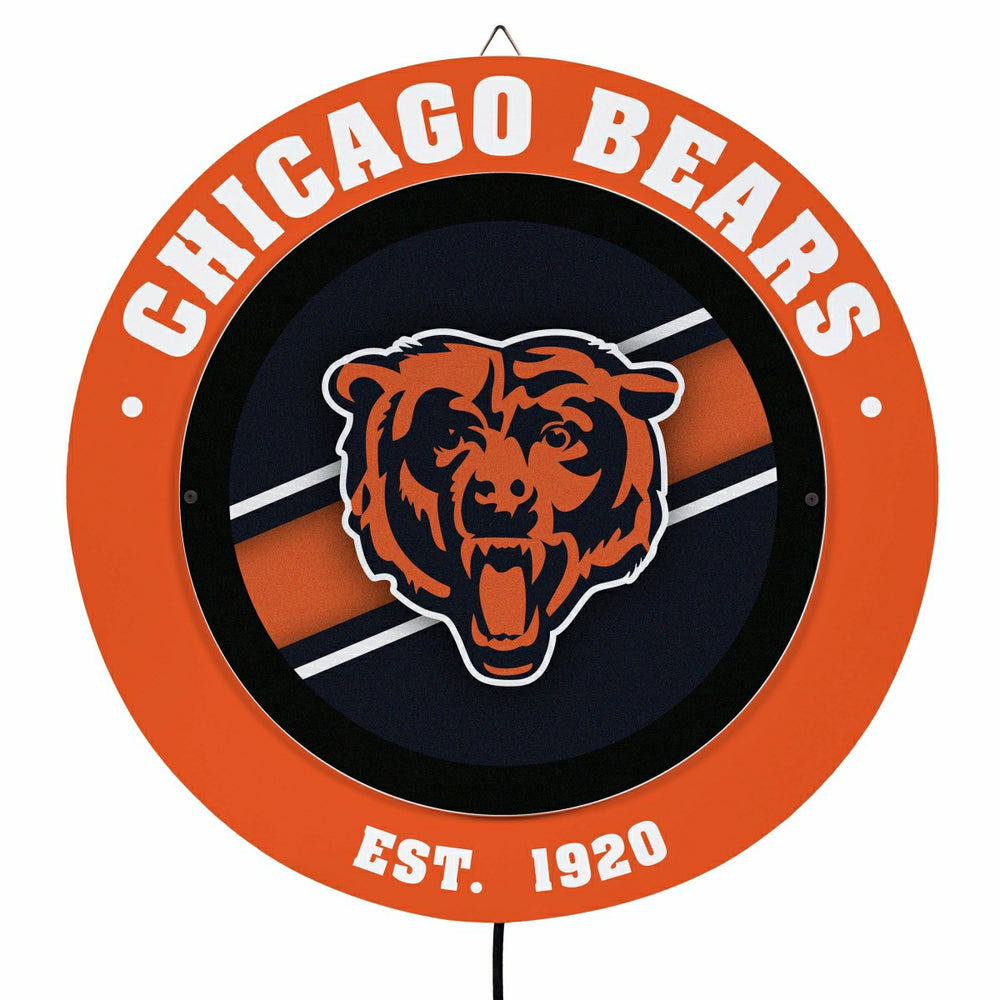 Chicago Bears, Metal Lite, Round, NFL