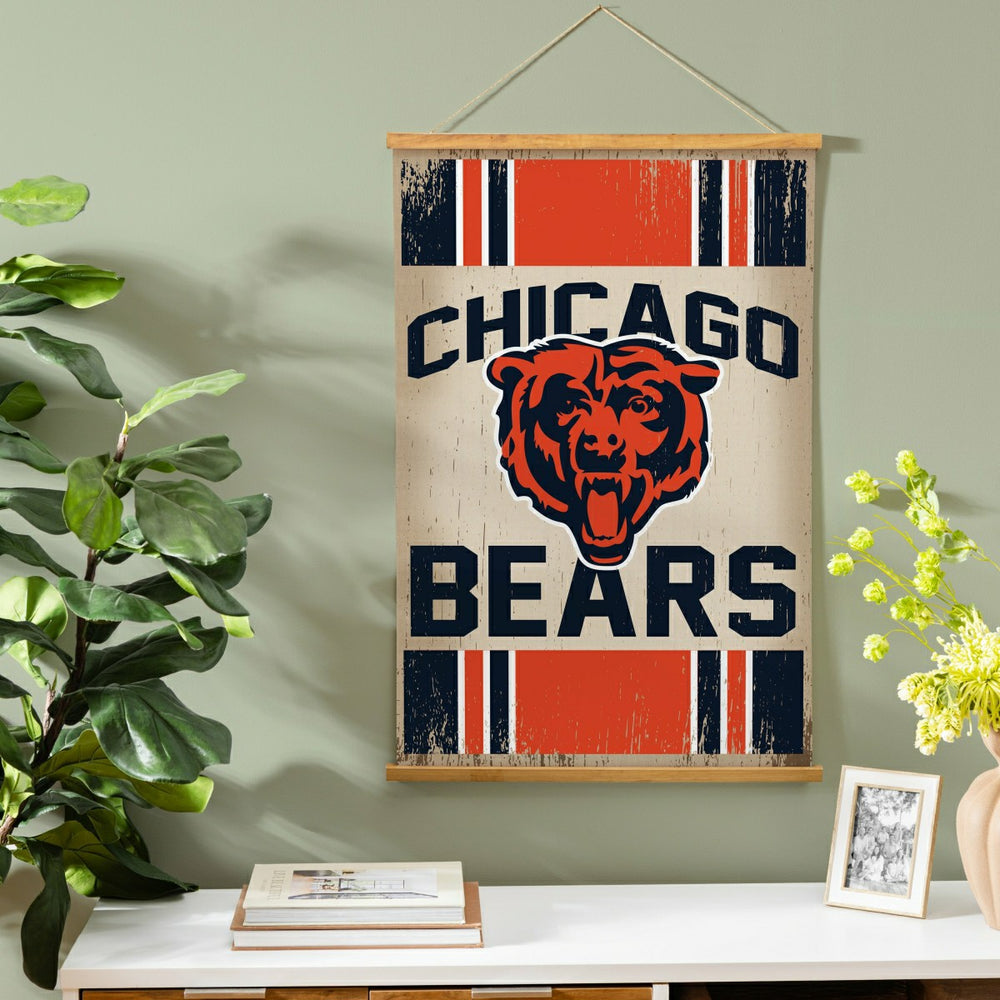 Chicago Bears, Canvas Wall Tapestry, Medium, 36x24, NFL, Home