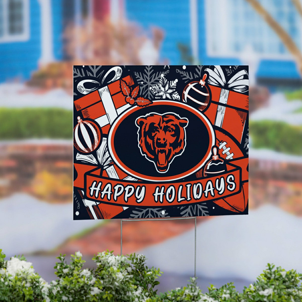 Chicago Bears Yard Sign, Holiday, NFL, Home