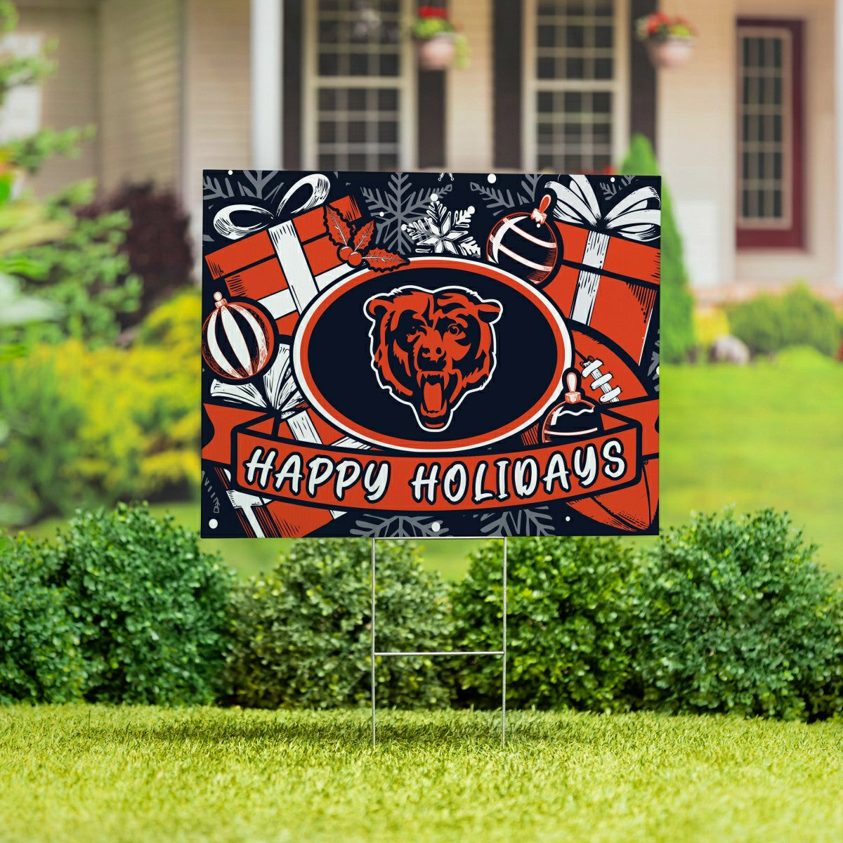 Chicago Bears Yard Sign, Holiday, NFL, Home