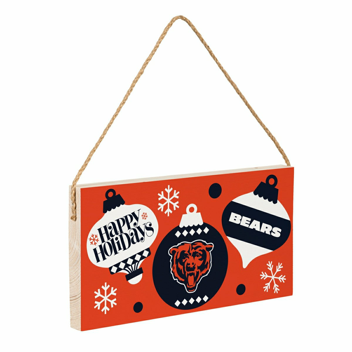 Chicago Bears Holiday Wood Wall Sign, 6x11, NFL, Home