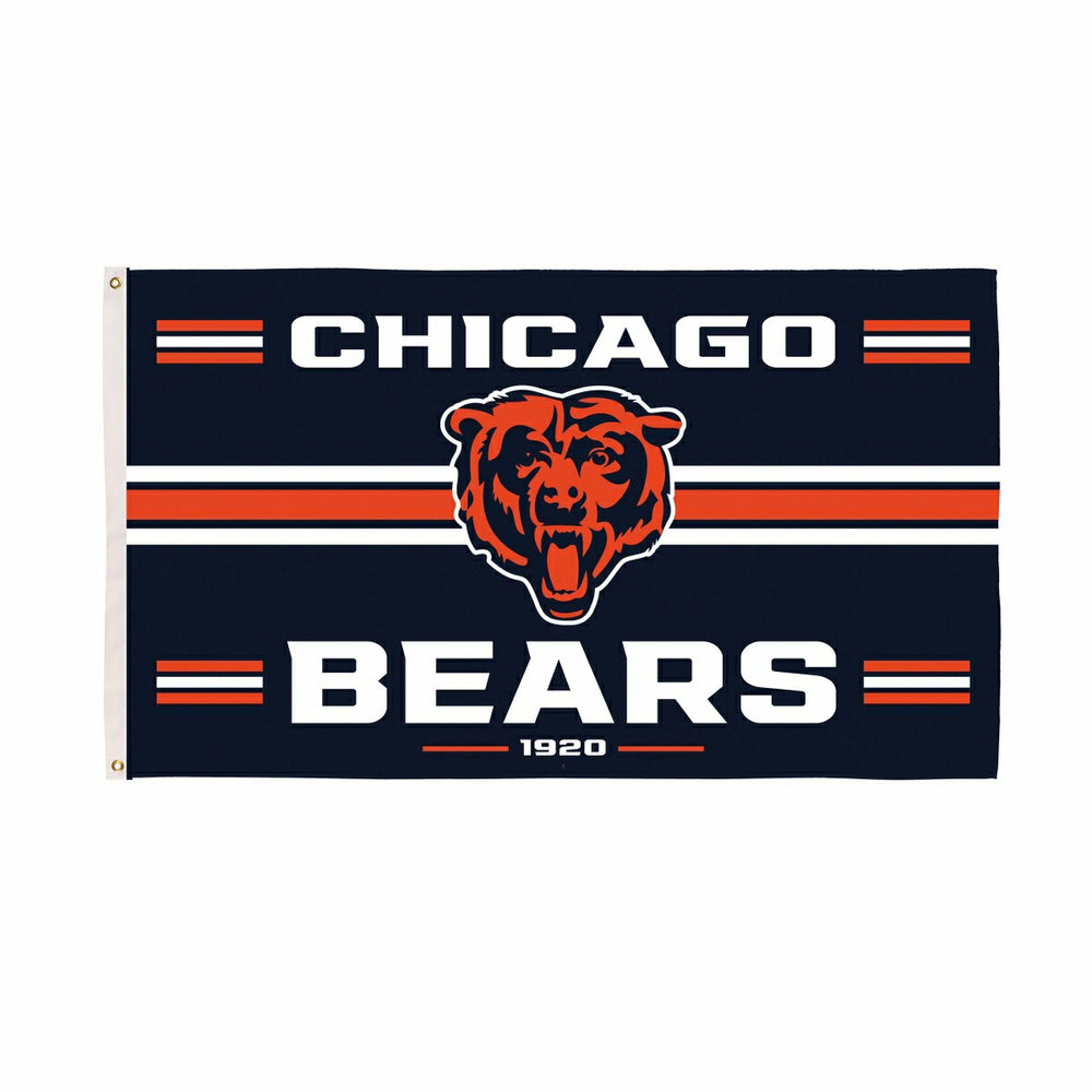 Chicago Bears Single Sided Estate Flag with 2 Grommets, 3'x5', NFL, Home