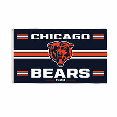 Chicago Bears Single Sided Estate Flag with 2 Grommets, 3'x5', NFL, Home