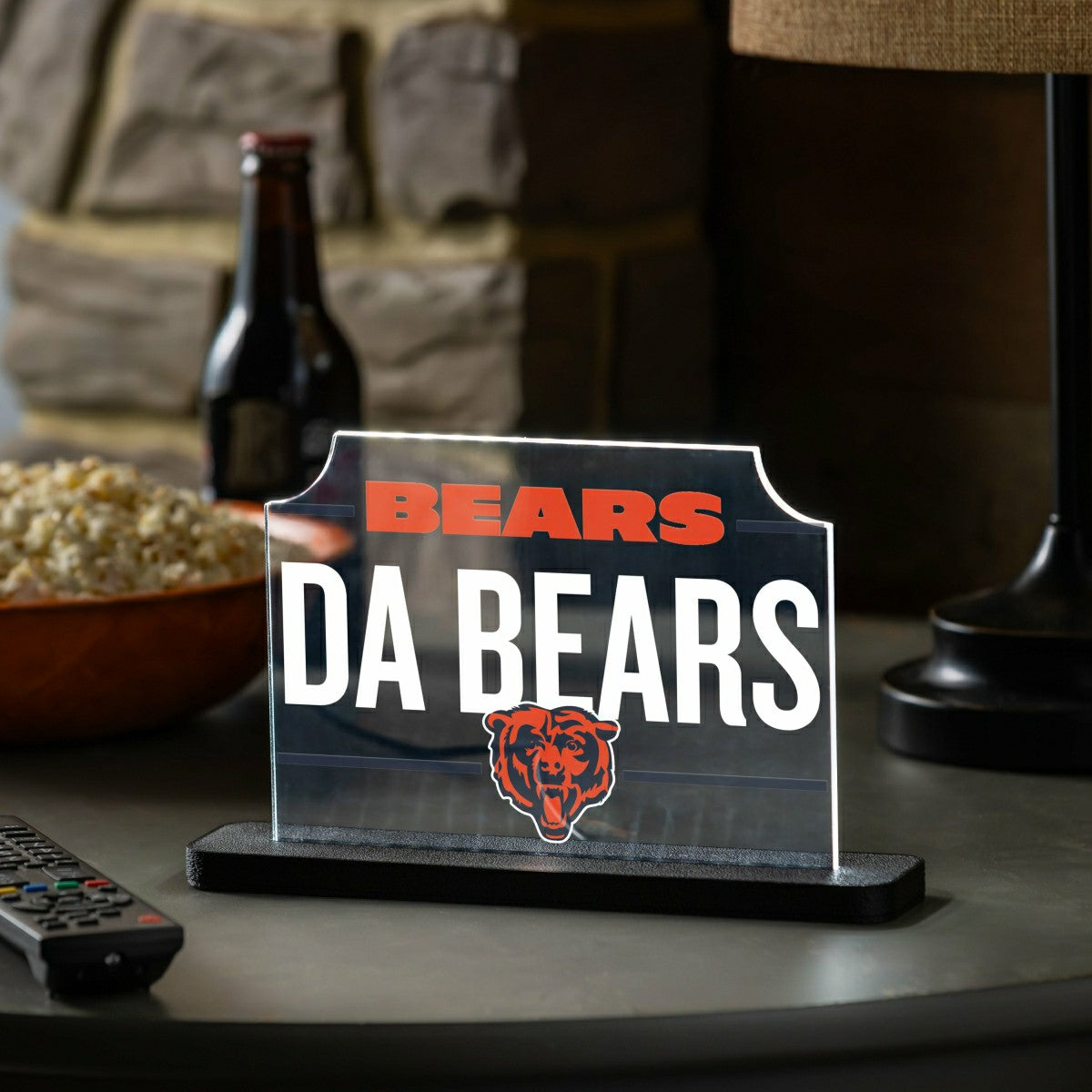 Chicago Bears NFL Football Rectangle Desklite LED Decor, NFL, Home