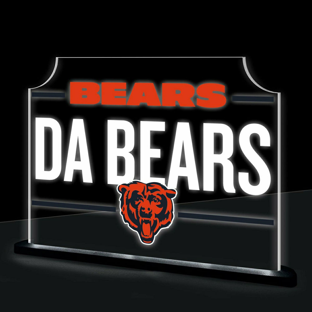 Chicago Bears NFL Football Rectangle Desklite LED Decor, NFL, Home