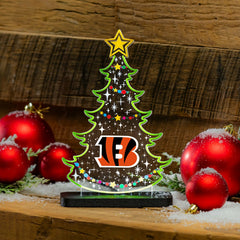 Cincinnati Bengals NFL Football Holiday Tree Desklite LED Decor, NFL, Home