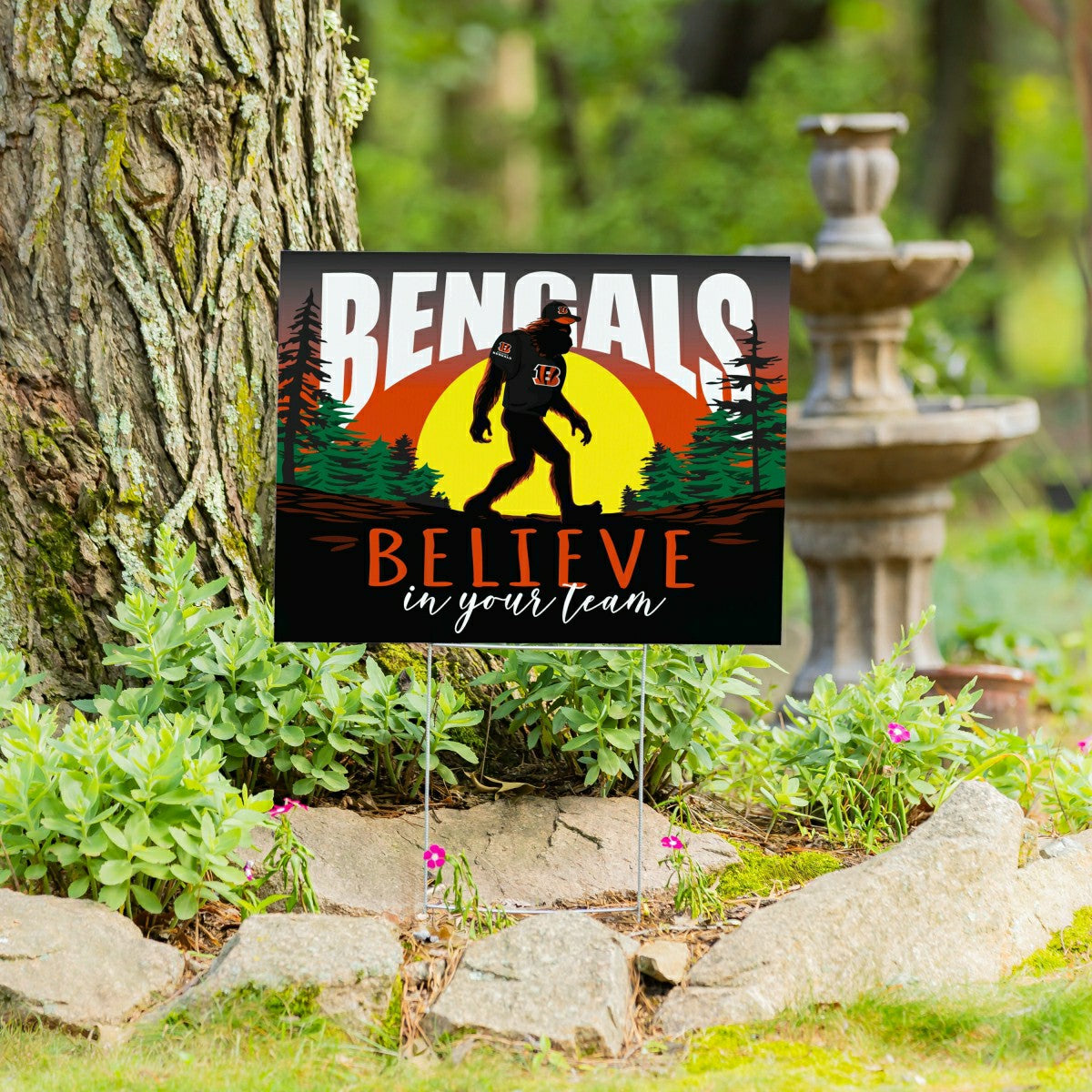 Cincinnati Bengals Yard Sign, Bigfoot, NFL, Home