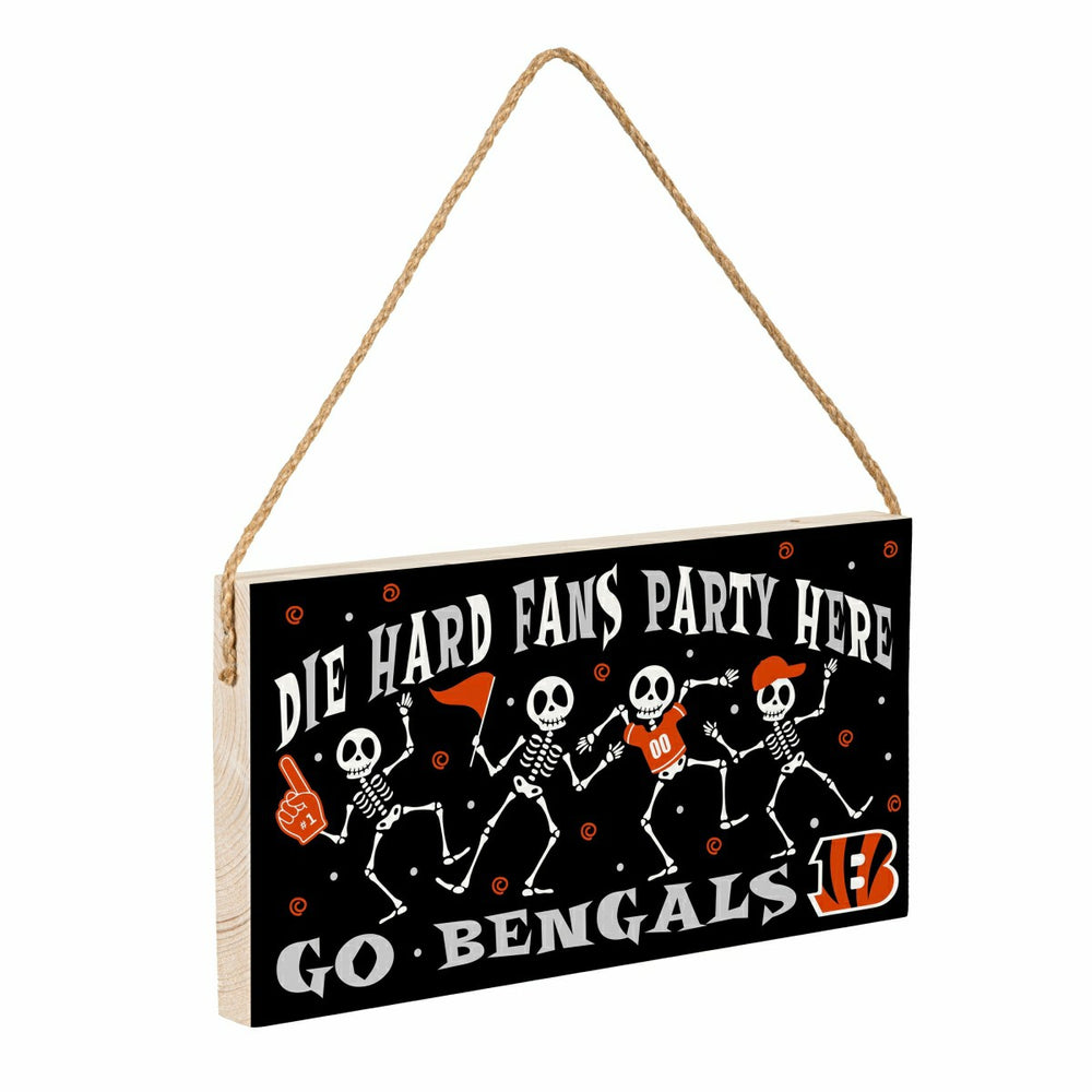 Cincinnati Bengals Halloween Wood Wall Sign, 6x11, NFL, Home
