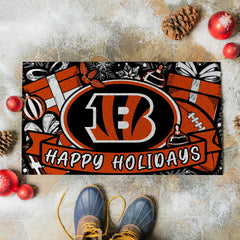Cincinnati Bengals Holiday PVC Mat, 28"x16", NFL
