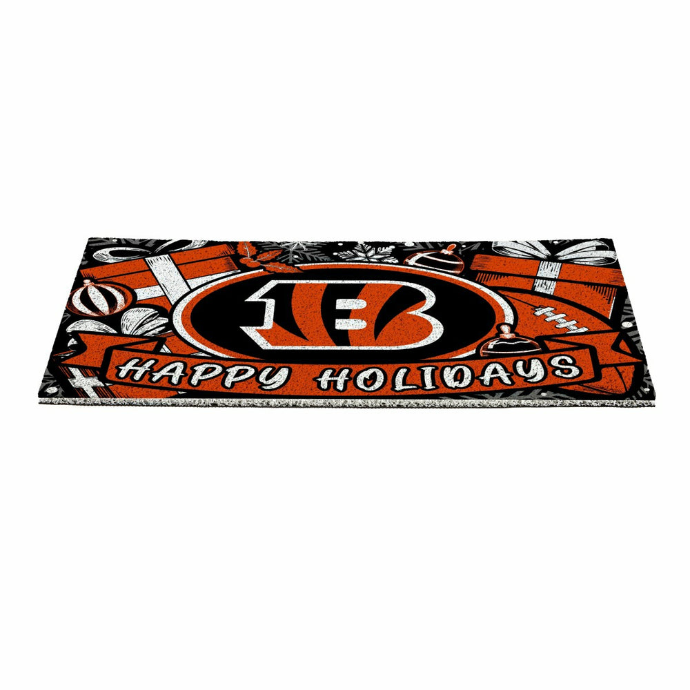 Cincinnati Bengals Holiday PVC Mat, 28"x16", NFL
