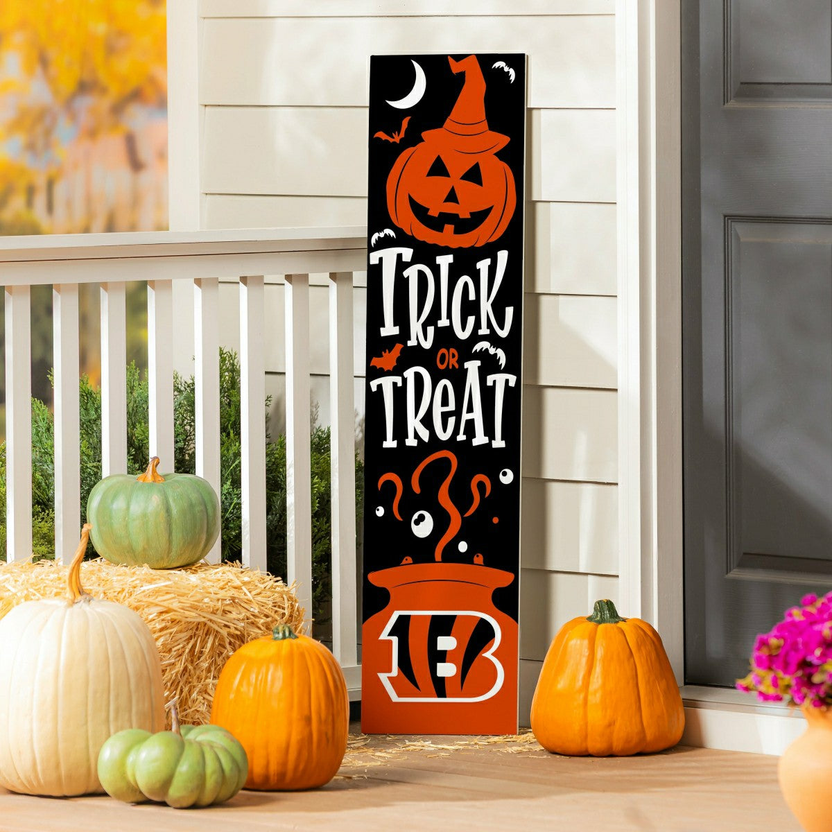 Cincinnati Bengals 47" Double Sided Leaner, Halloween, NFL, Home