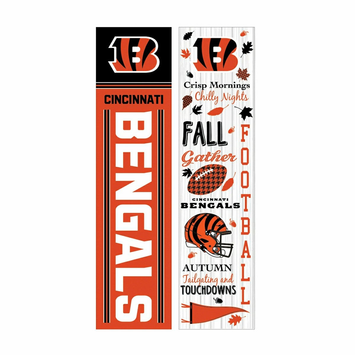 Cincinnati Bengals 46" Double Sided Leaner, Fall Seasonal, NFL, Home