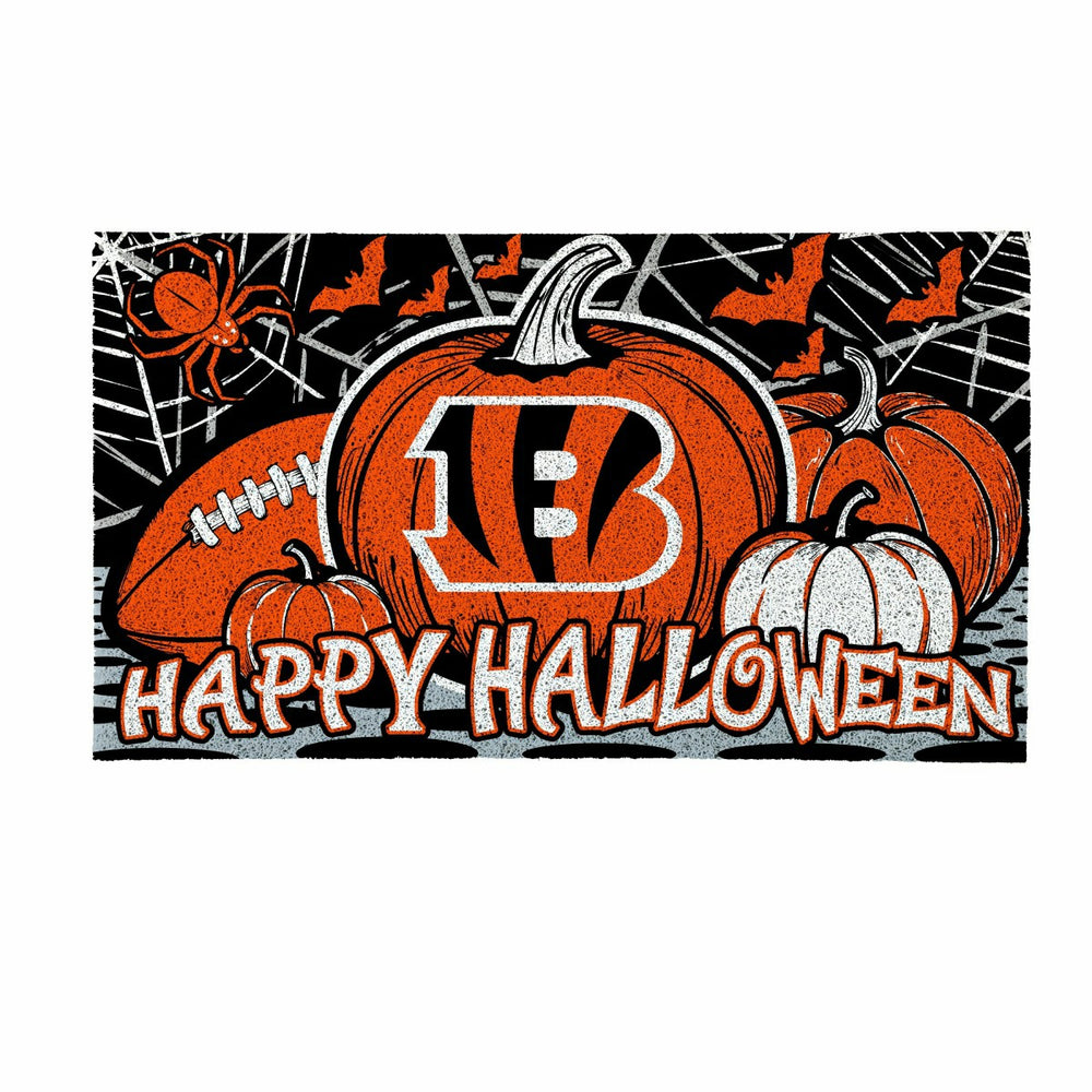 Cincinnati Bengals Halloween PVC Mat, 28"x16", NFL