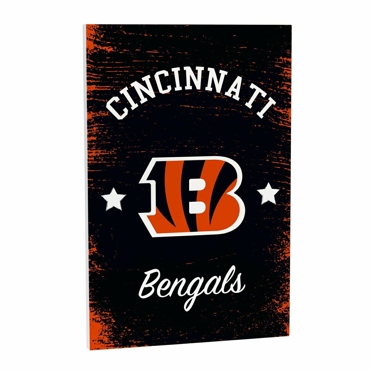 Cincinnati Bengals Wood Wall Sign, 16x24, NFL, Home