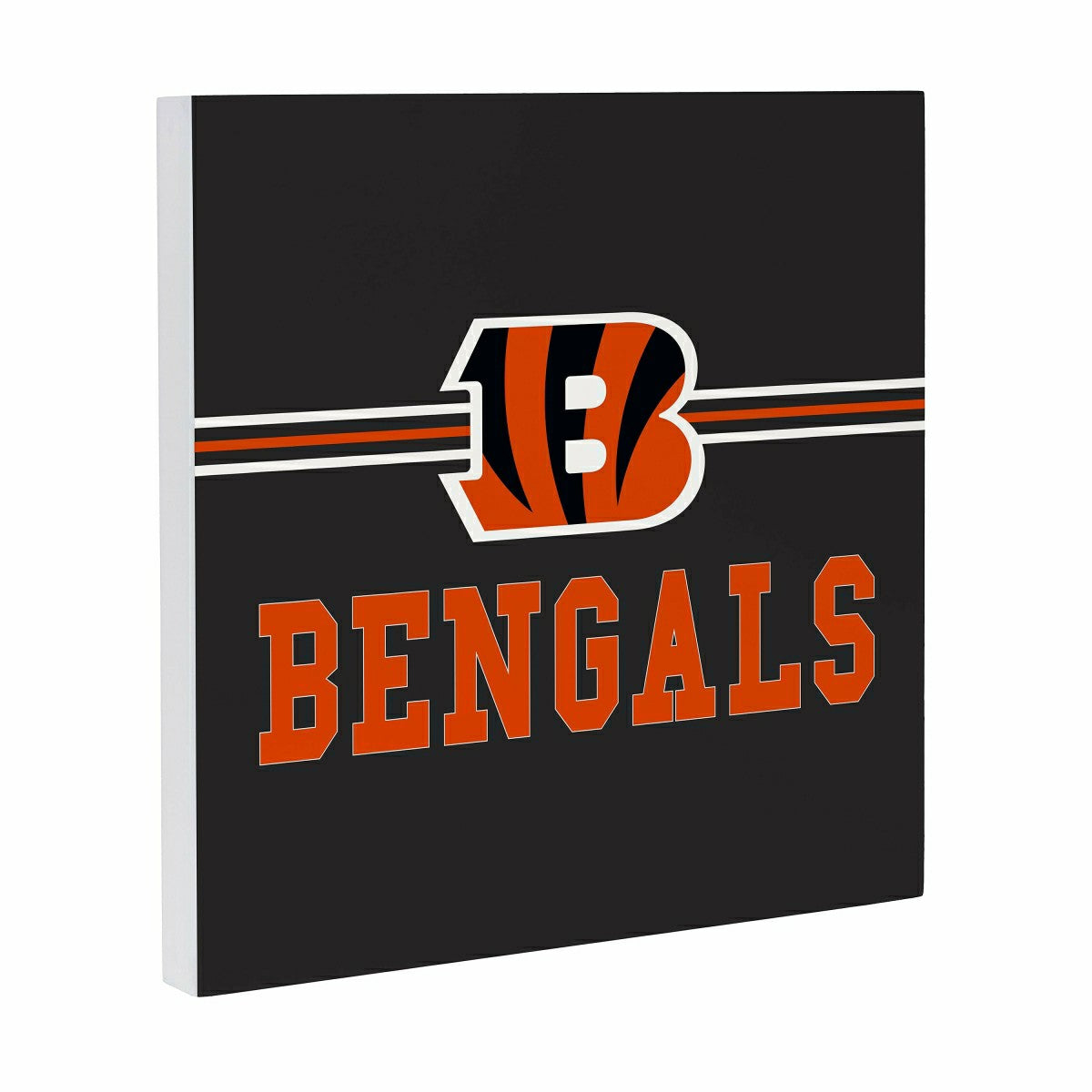 Cincinnati Bengals Wood Wall Sign, 12x12, NFL, Home