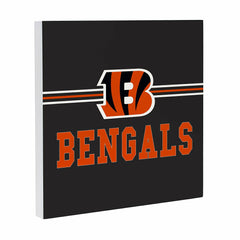 Cincinnati Bengals Wood Wall Sign, 12x12, NFL, Home