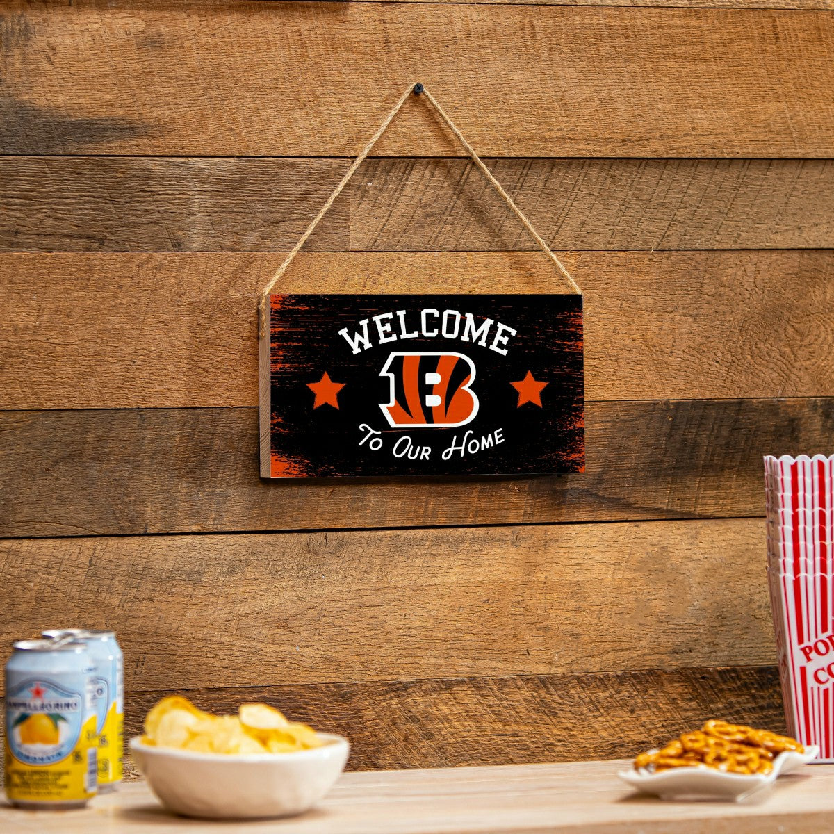 Cincinnati Bengals Wood Wall Sign, 6x11, NFL, Home