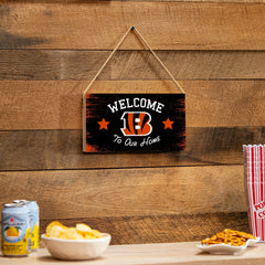 Cincinnati Bengals Wood Wall Sign, 6x11, NFL, Home