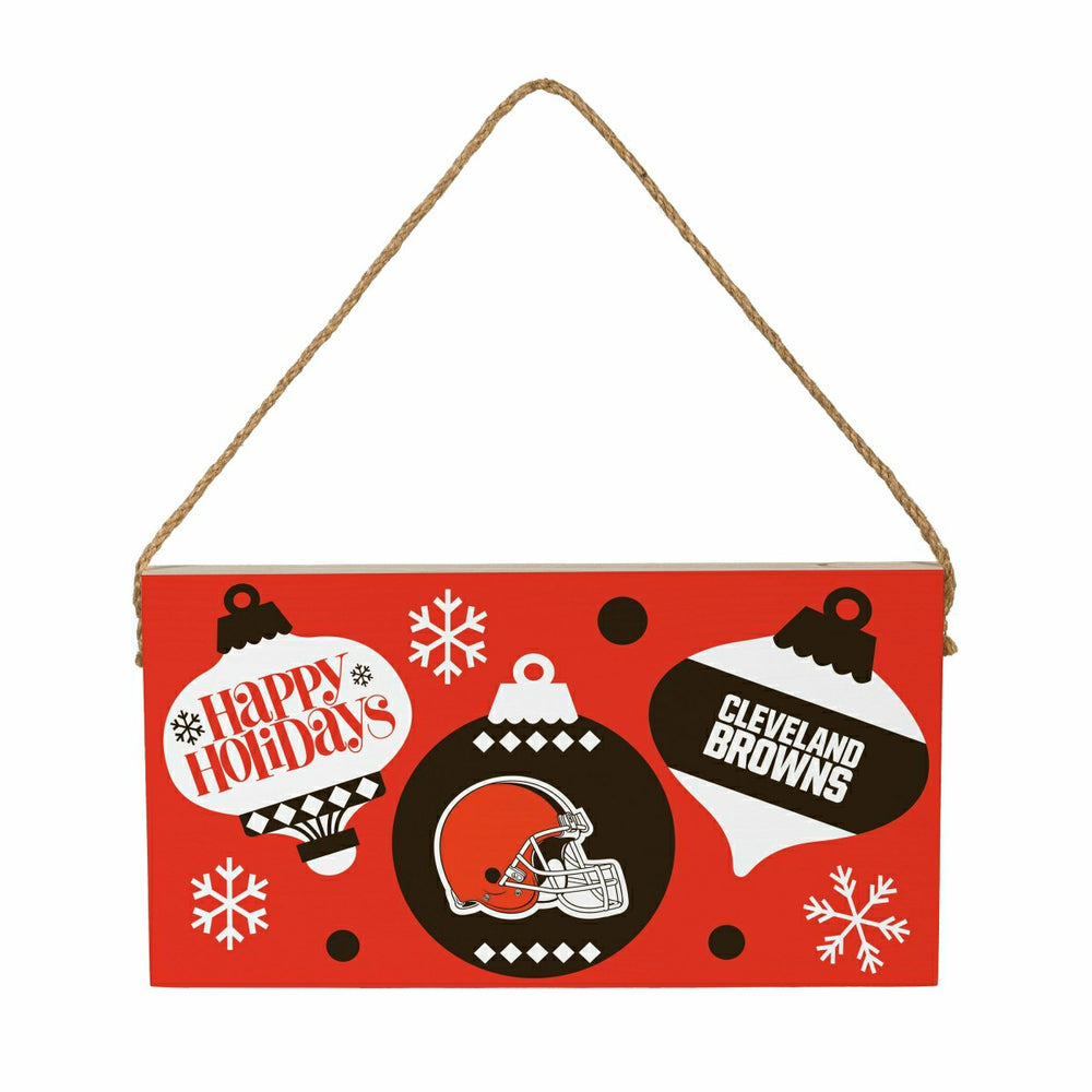 Cleveland Browns Holiday Wood Wall Sign, 6x11, NFL, Home