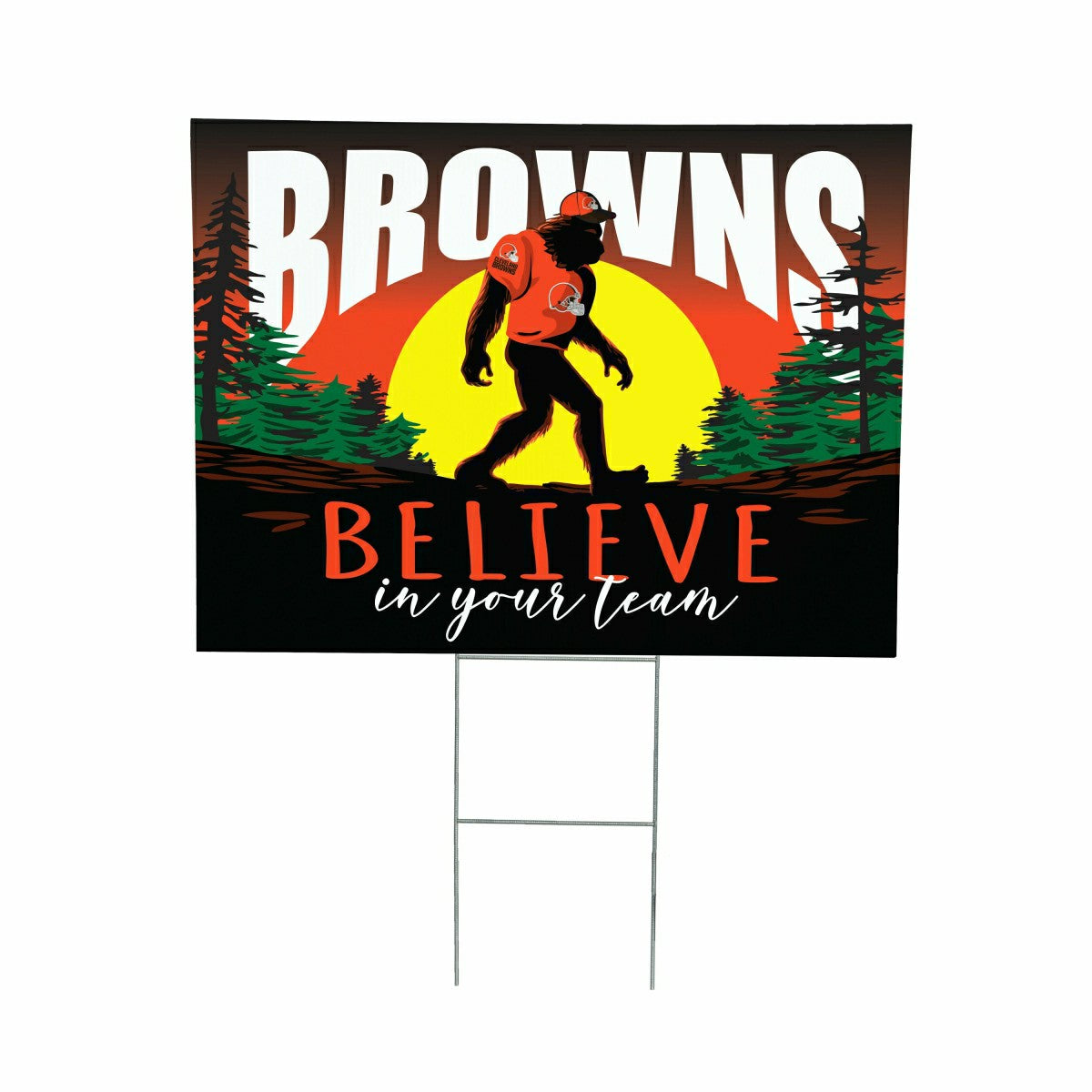 Cleveland Browns Yard Sign, Bigfoot, NFL, Home
