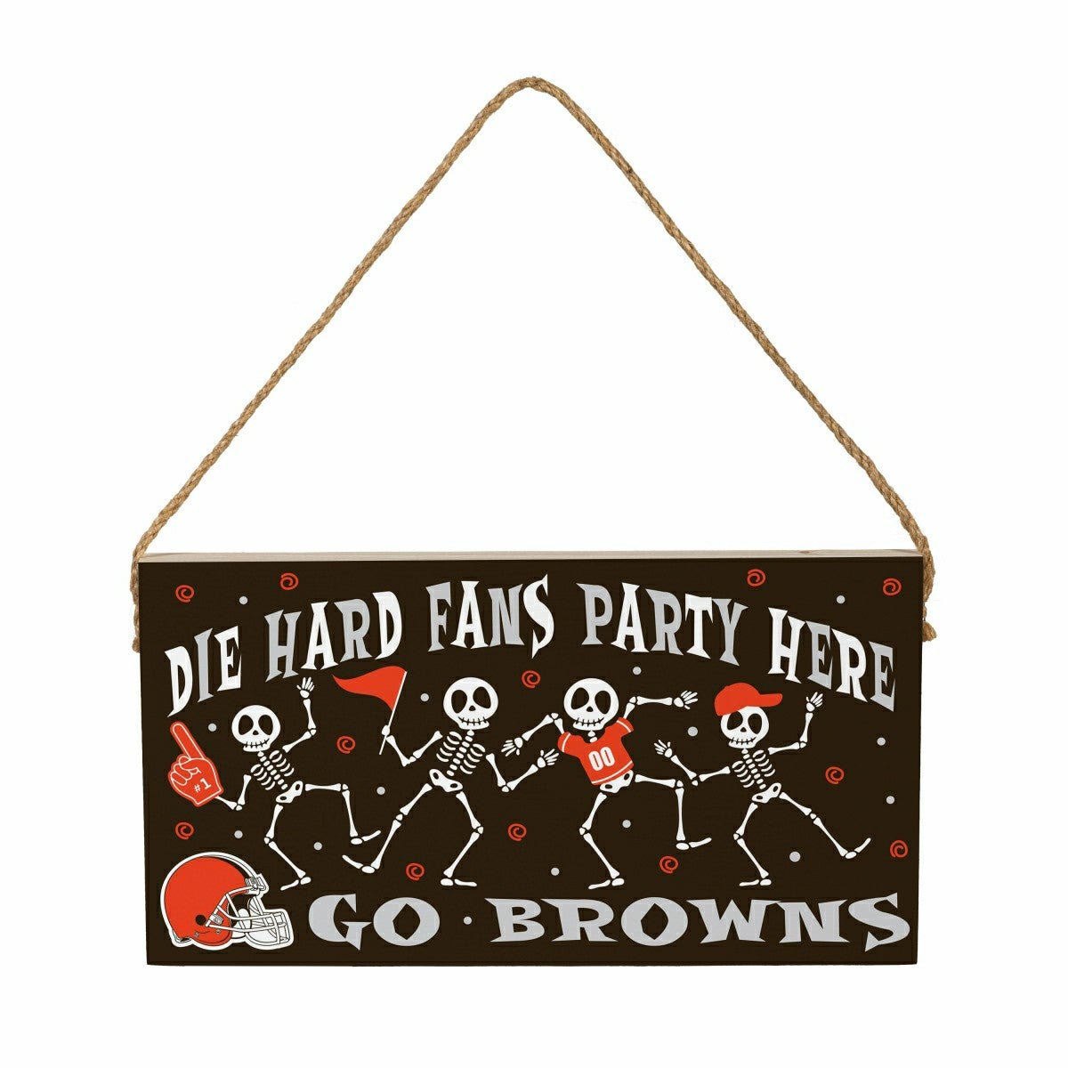 Cleveland Browns Halloween Wood Wall Sign, 6x11, NFL, Home