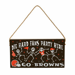Cleveland Browns Halloween Wood Wall Sign, 6x11, NFL, Home