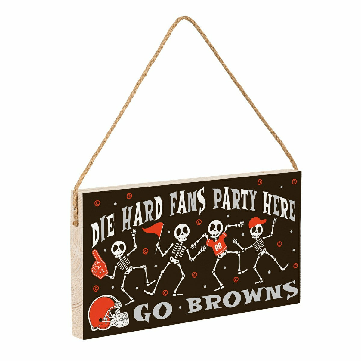 Cleveland Browns Halloween Wood Wall Sign, 6x11, NFL, Home