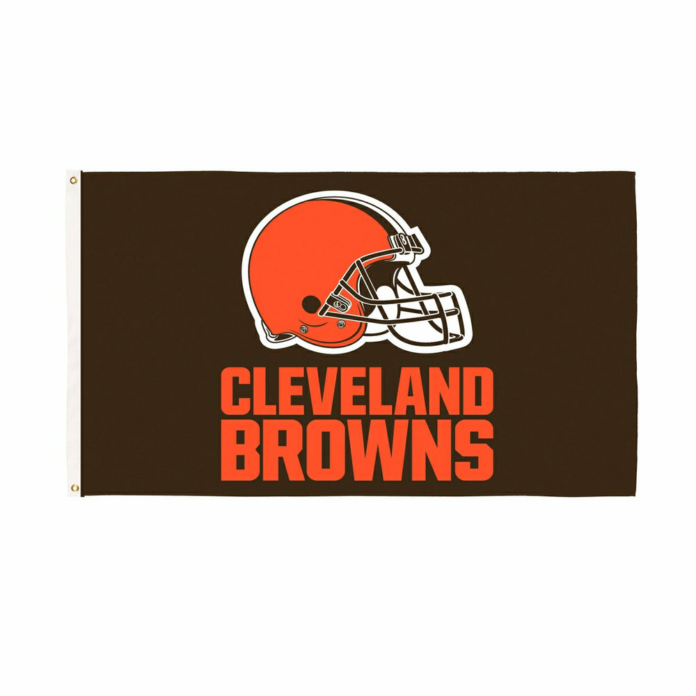 Cleveland Browns Single Sided Flag w/ 2 Grommets, 3'x5', NFL, Home