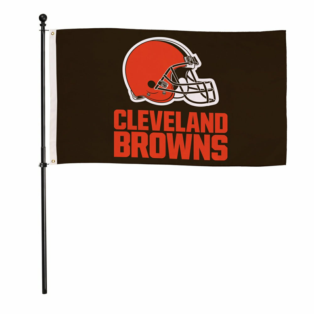 Cleveland Browns Single Sided Flag w/ 2 Grommets, 3'x5', NFL, Home