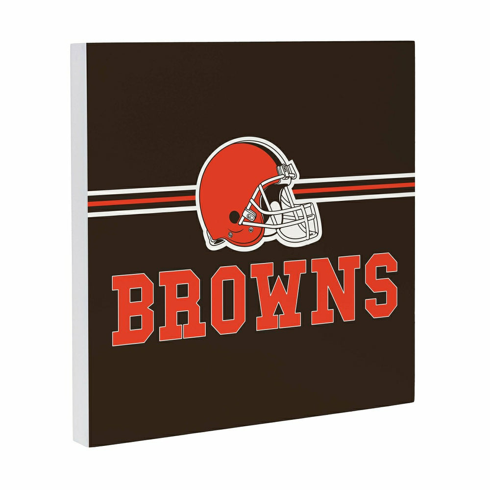 Cleveland Browns Wood Wall Sign, 12x12, NFL, Home