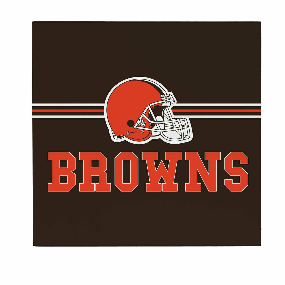 Cleveland Browns Wood Wall Sign, 12x12, NFL, Home