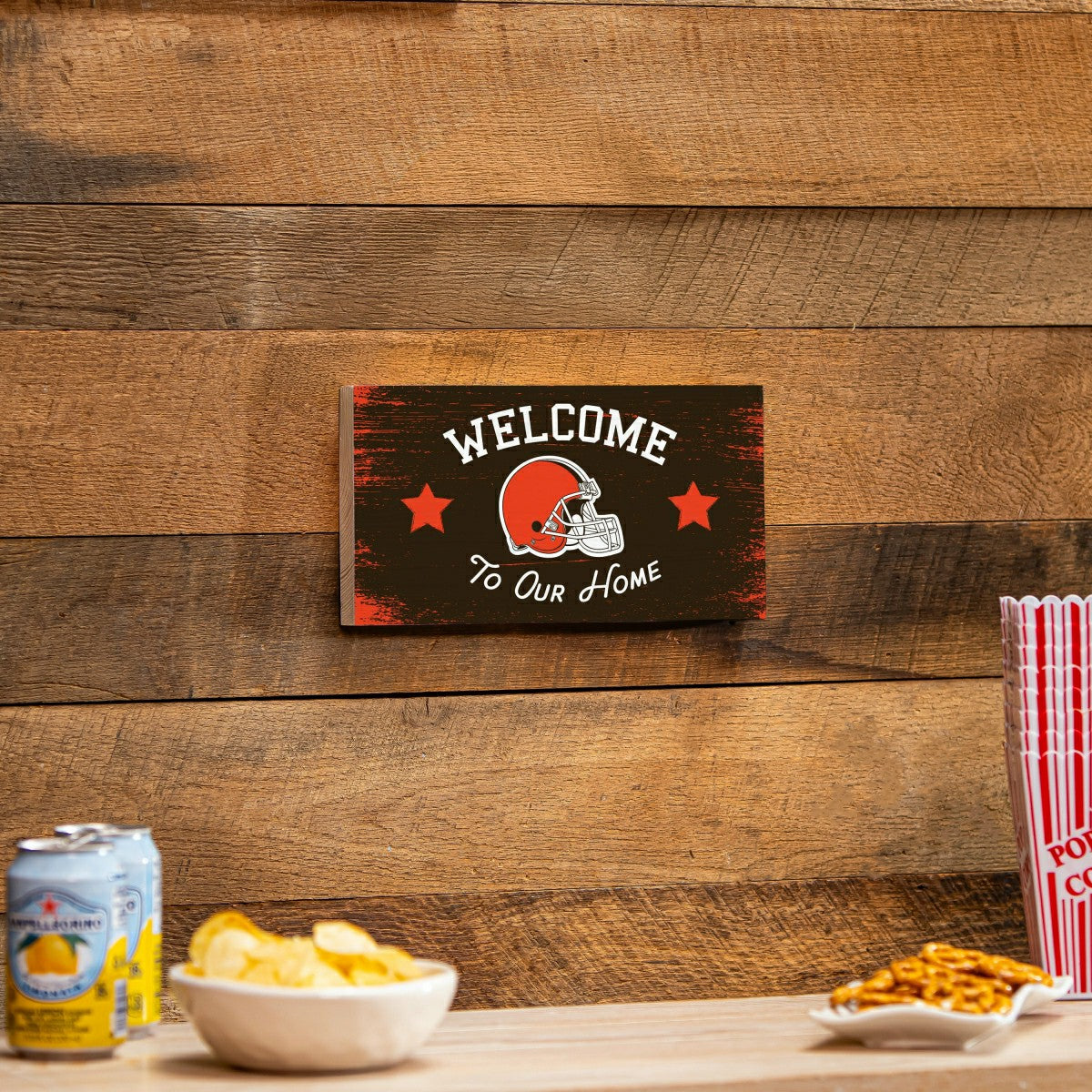 Cleveland Browns Wood Wall Sign, 6x11, NFL, Home
