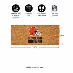 Cleveland Browns Extra Large Full Color Coir Mat, 60"x24", NFL