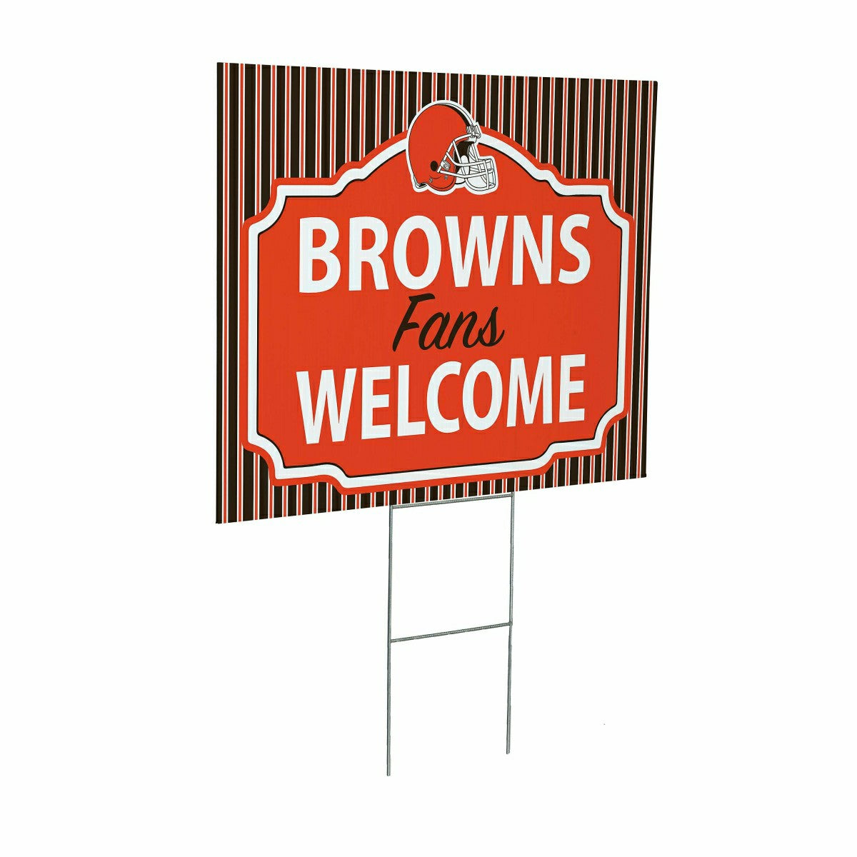 Cleveland Browns Coroplast Yard Sign, "Fans Welcome", NFL, Home
