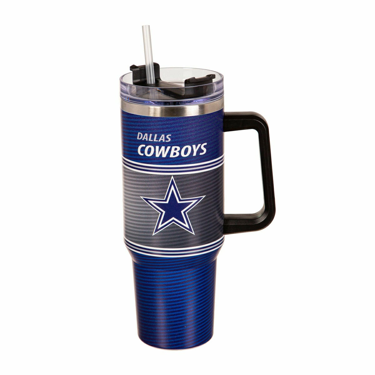 40oz Stainless Steel Canyon Cup w/ Straw, Dallas Cowboys, NFL, Home