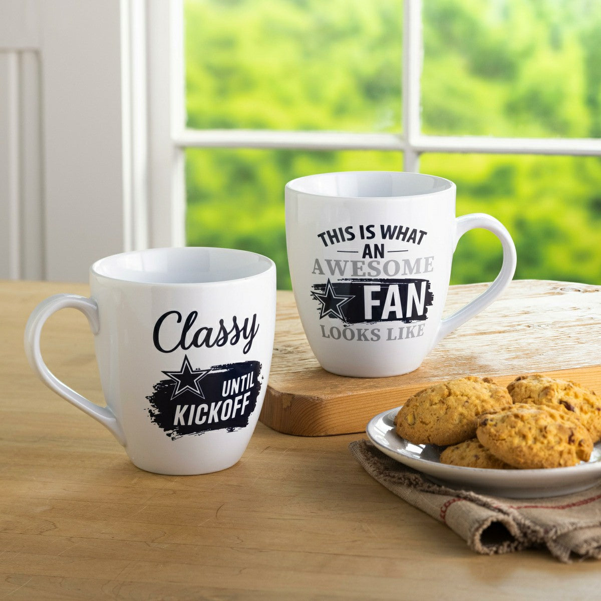 Dallas Cowboys, Ceramic Cup O'Java 17oz Gift Set, NFL, Home