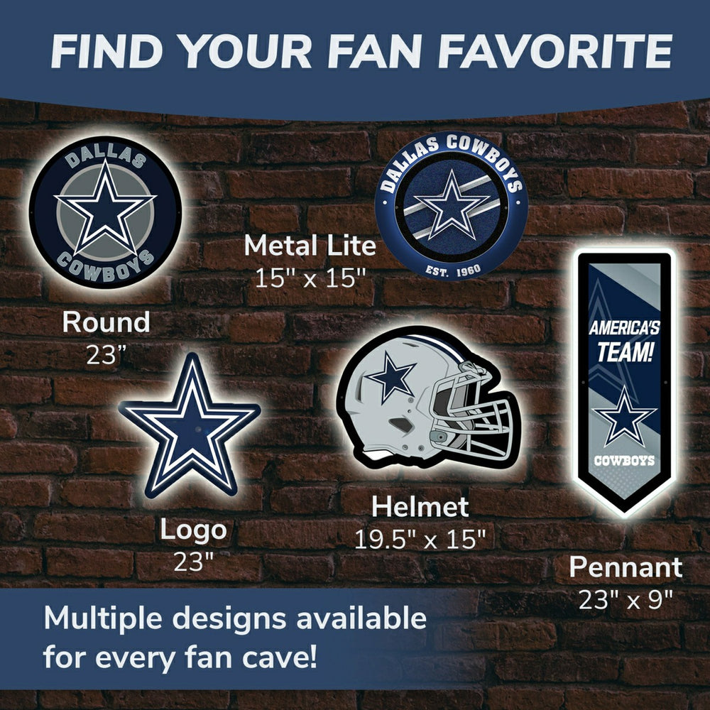 Dallas Cowboys, Metal Lite, Round, NFL