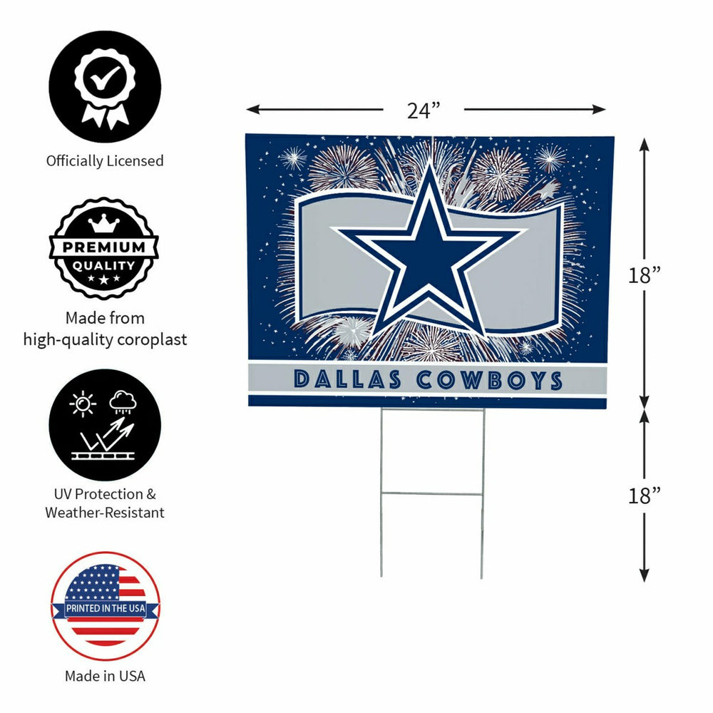 Dallas Cowboys Yard Sign, Patriotic, NFL, Home