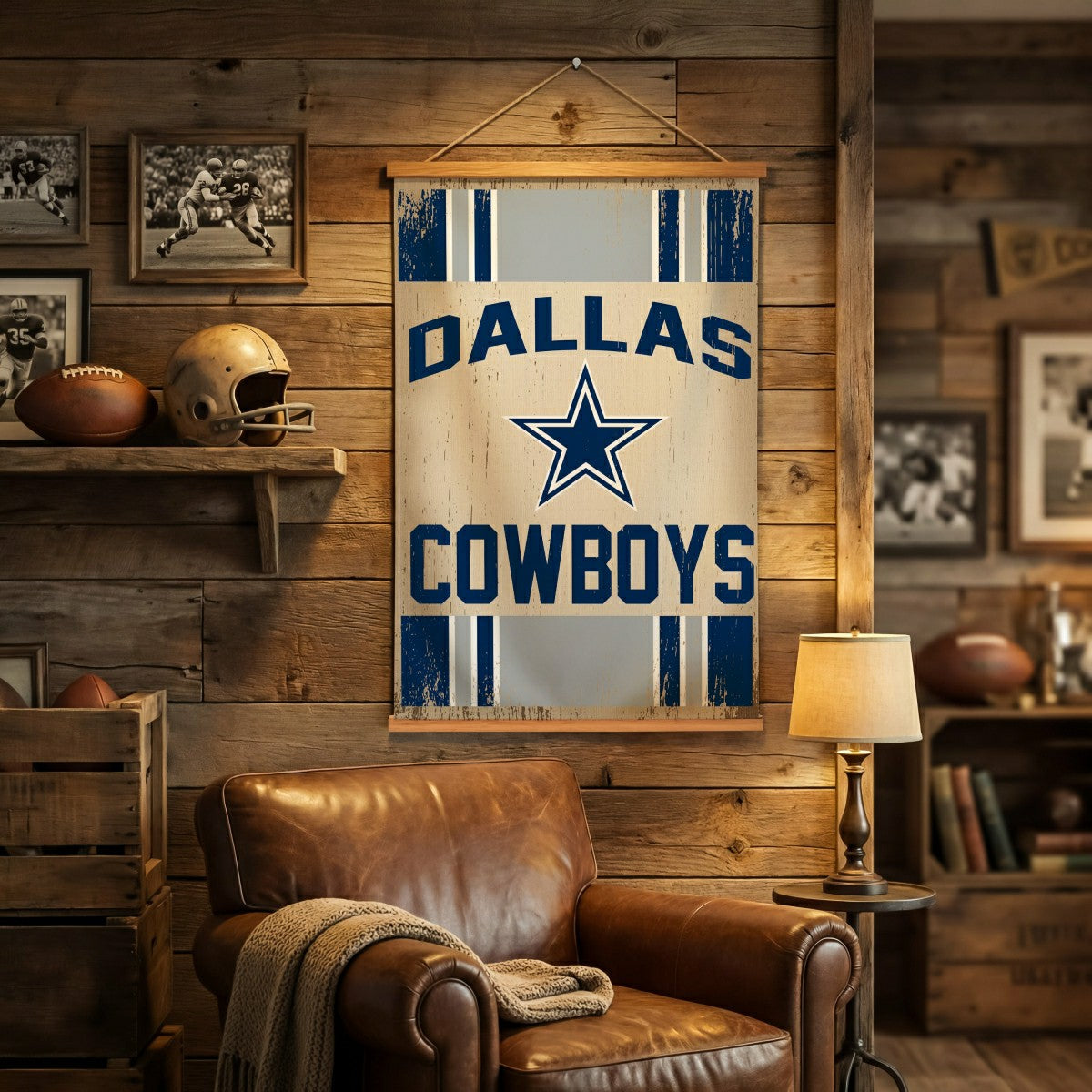 Dallas Cowboys, Canvas Wall Tapestry, Medium, 36x24, NFL, Home