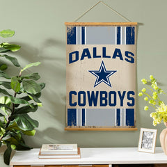 Dallas Cowboys, Canvas Wall Tapestry, Medium, 36x24, NFL, Home