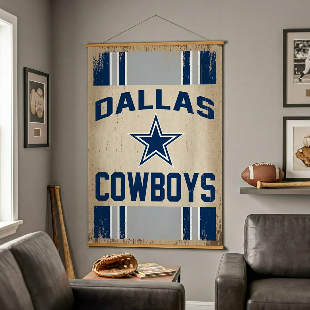 Dallas Cowboys, Canvas Wall Tapestry, Large, 54x36, NFL, Home