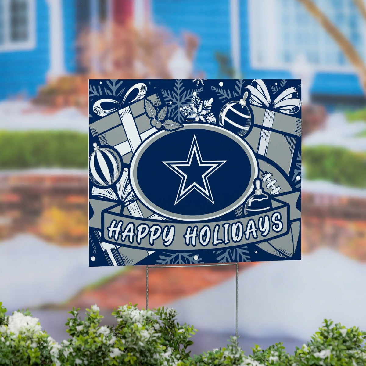 Dallas Cowboys Yard Sign, Holiday, NFL, Home