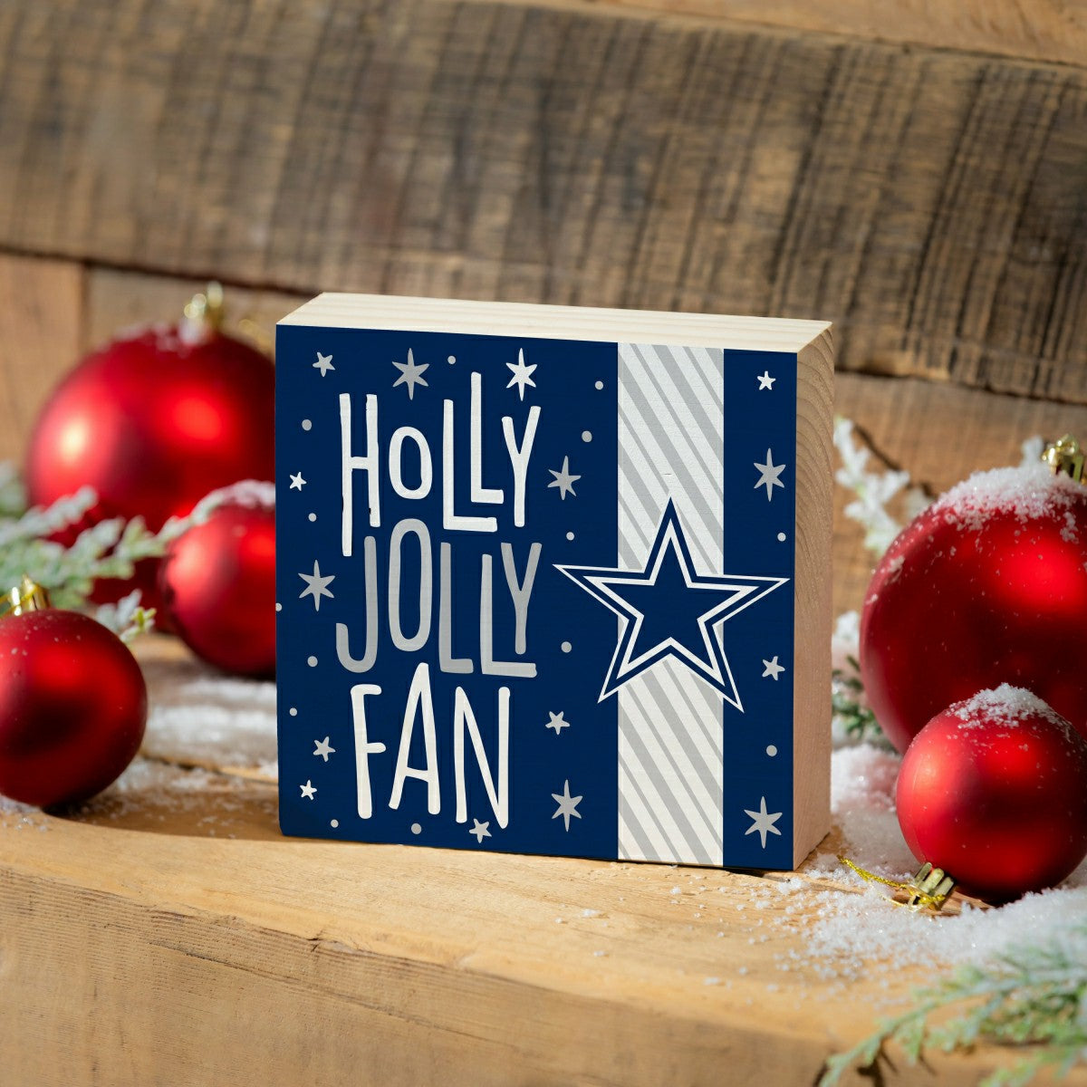 Dallas Cowboys Block, Holiday, 6x6, NFL, Home