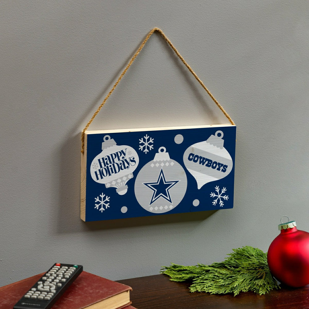 Dallas Cowboys Holiday Wood Wall Sign, 6x11, NFL, Home