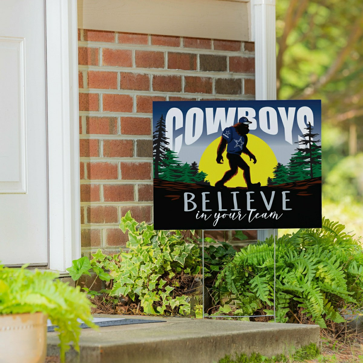 Dallas Cowboys Yard Sign, Bigfoot, NFL, Home