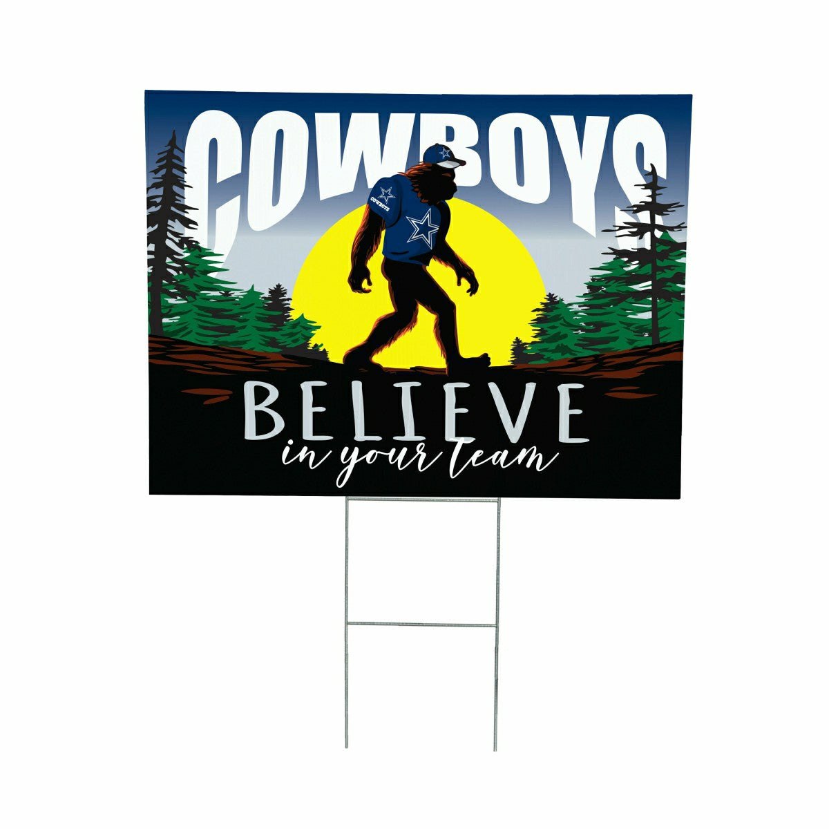 Dallas Cowboys Yard Sign, Bigfoot, NFL, Home