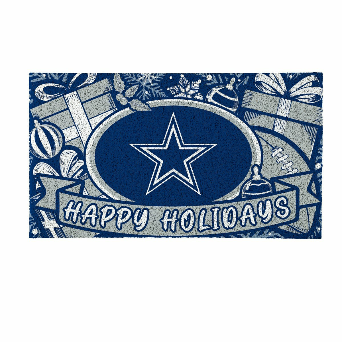 Dallas Cowboys Holiday PVC Mat, 28"x16", NFL