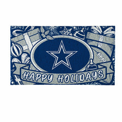 Dallas Cowboys Holiday PVC Mat, 28"x16", NFL