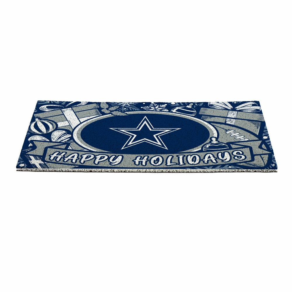 Dallas Cowboys Holiday PVC Mat, 28"x16", NFL