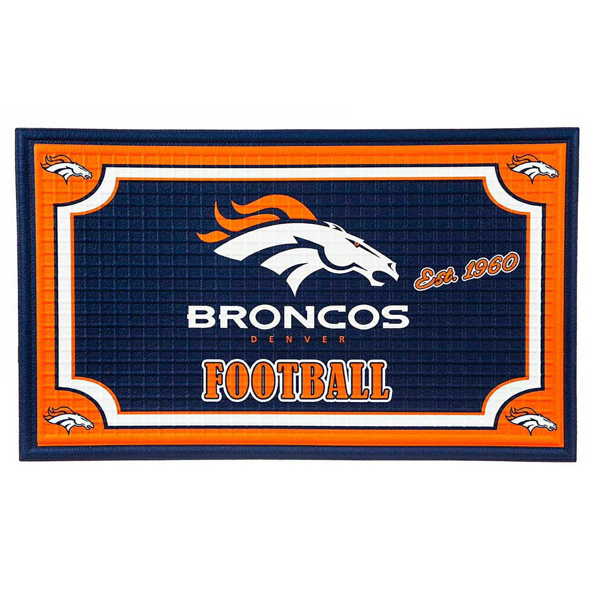 Indoor/Outdoor NFL Team Pride Embossed Doormat, Denver Broncos, NFL